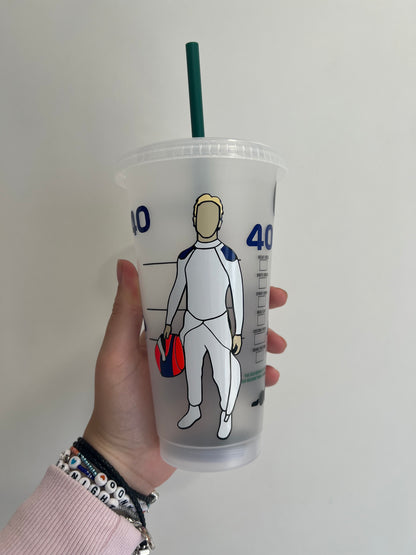 Liam Lawson inspired Starbuck tumbler