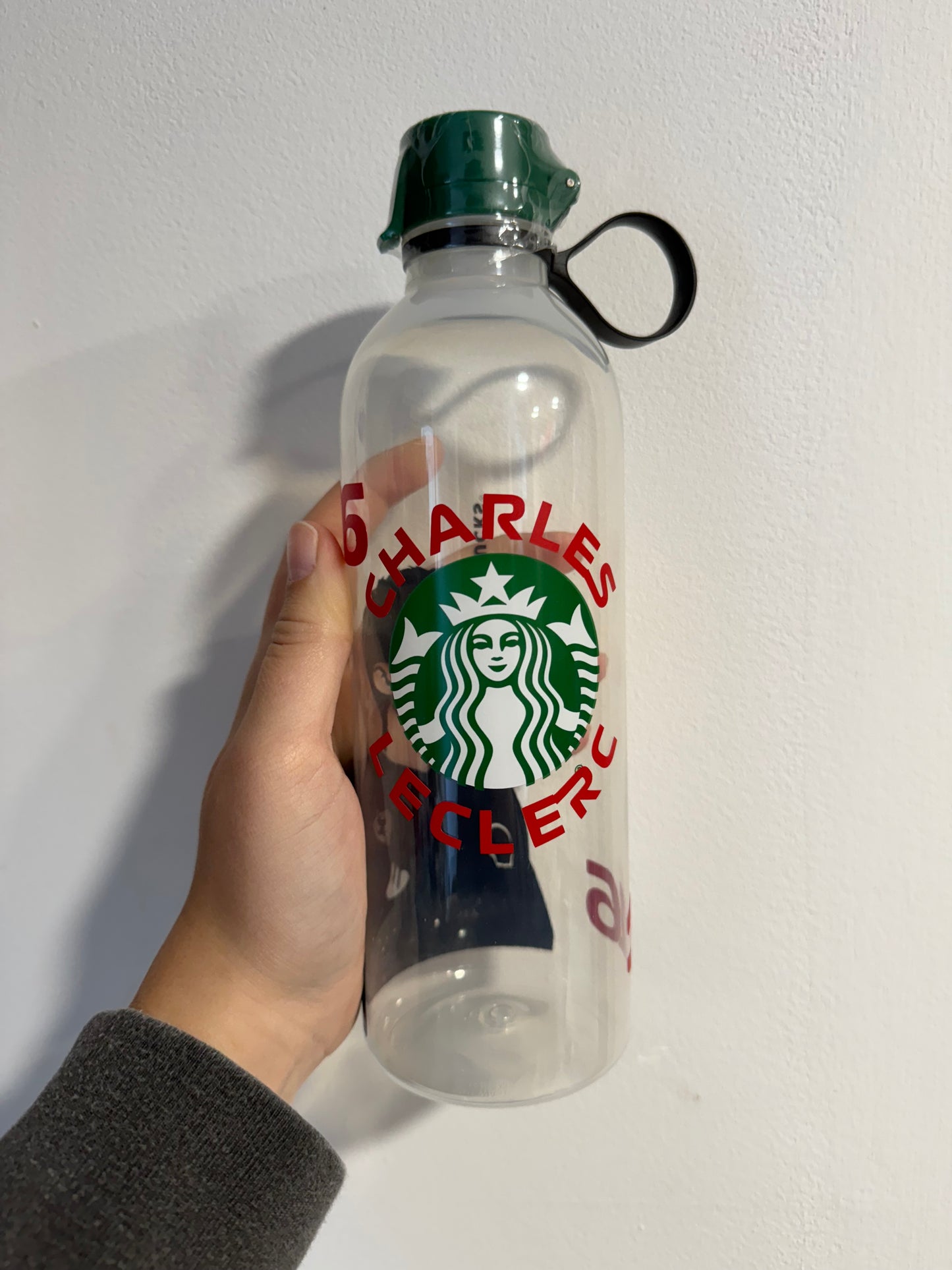 Charles Leclerc 2024 silhouette inspired starbuck water bottle