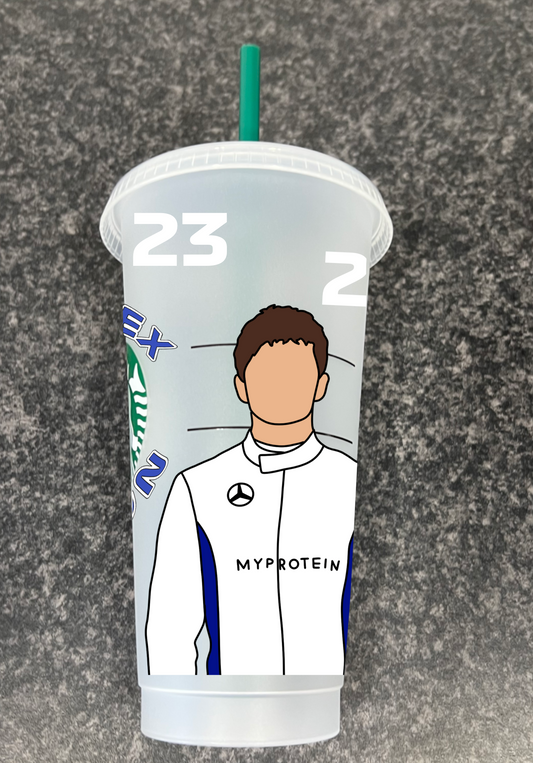 Alex Albon 2024 inspired Starbucks tumbler