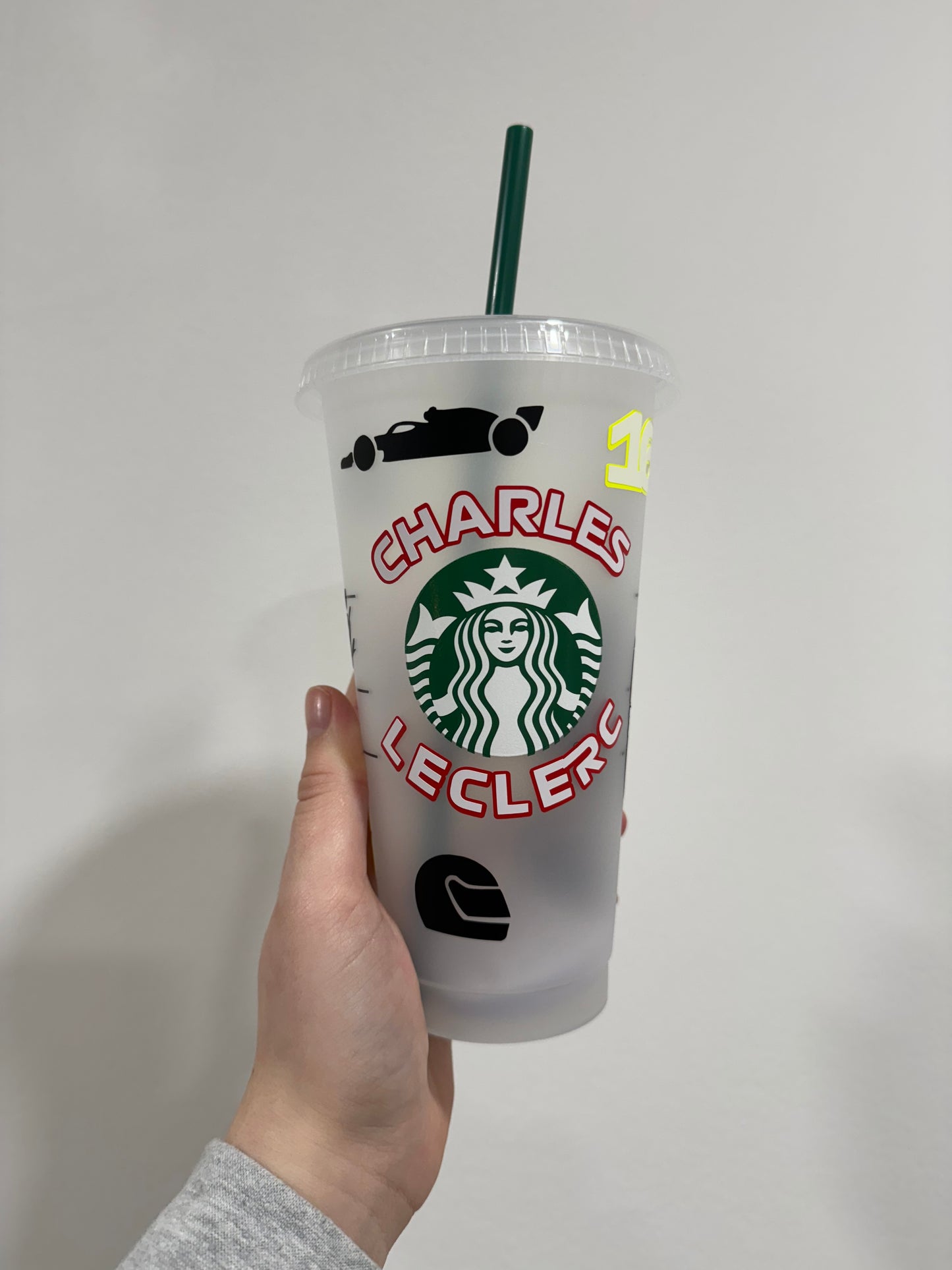 Charles leclerc 2024 silhouette inspired Starbucks tumbler