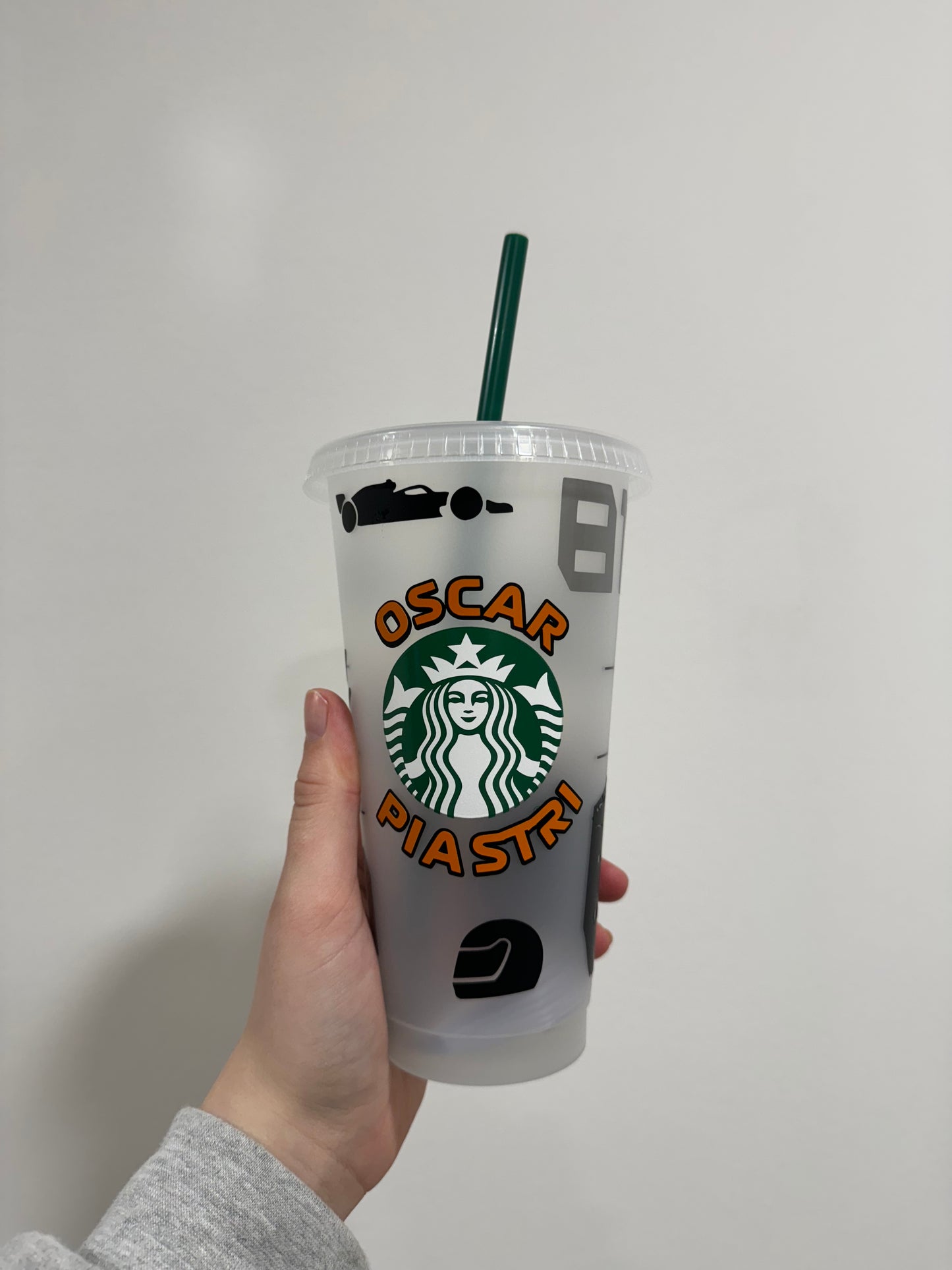 Oscar piastri 2024 silhouette inspired Starbucks tumbler