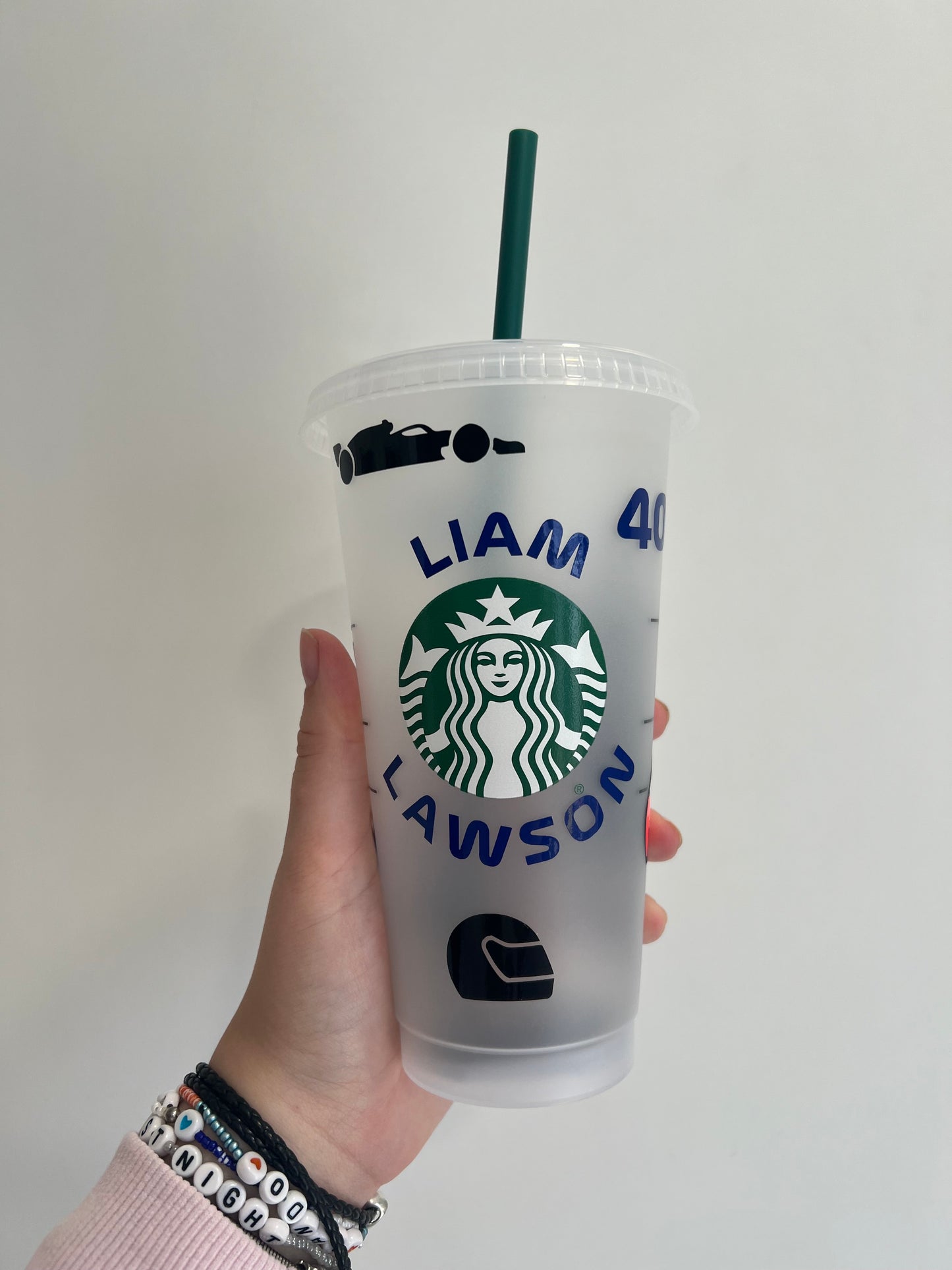 Liam Lawson inspired Starbuck tumbler