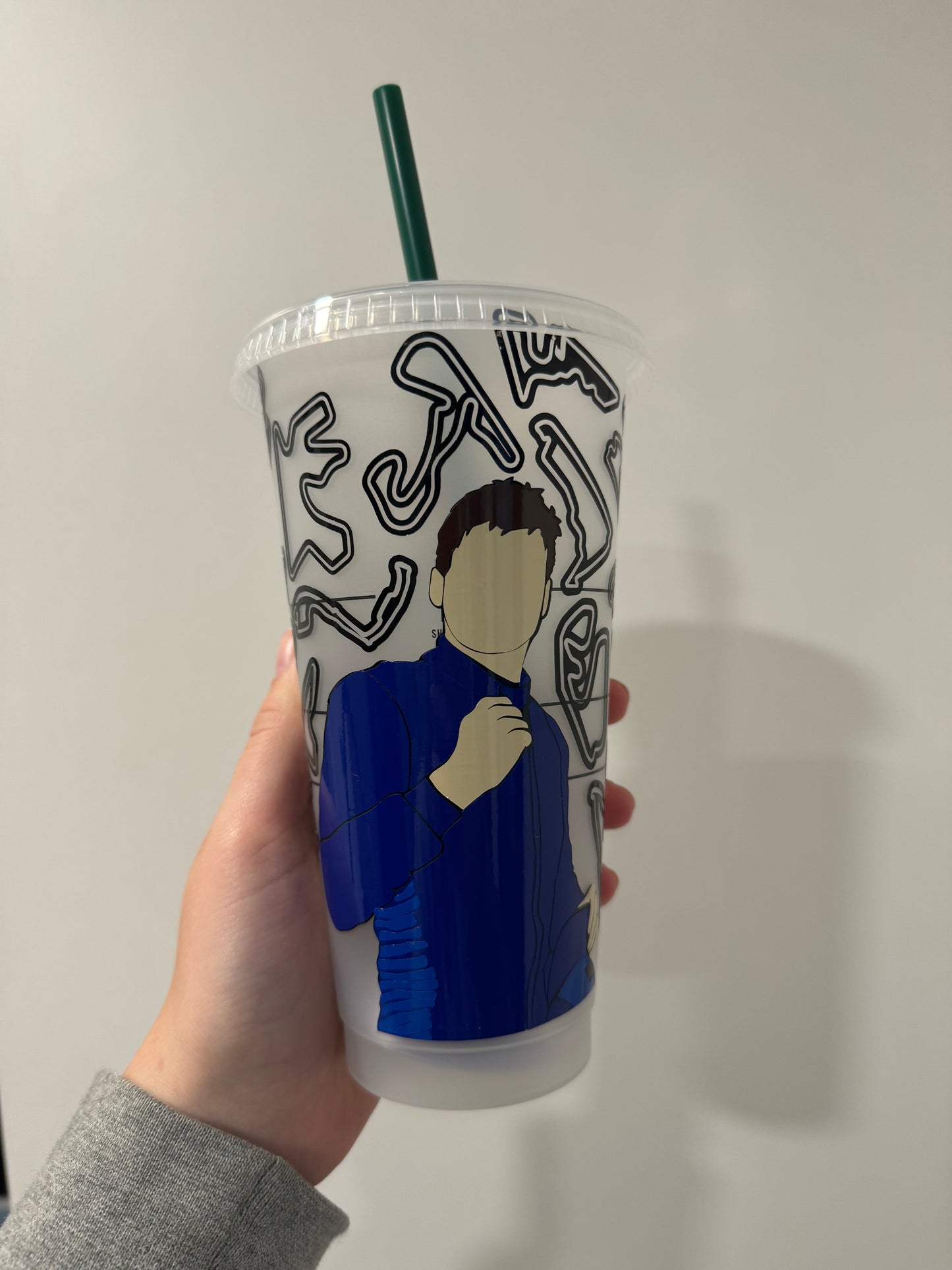 Max verstappen track inspired Starbucks tumbler