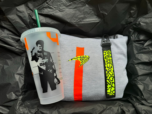 Lando Norris 2024 yellow inspired gift set - Hoodie, Tumbler and wristlet