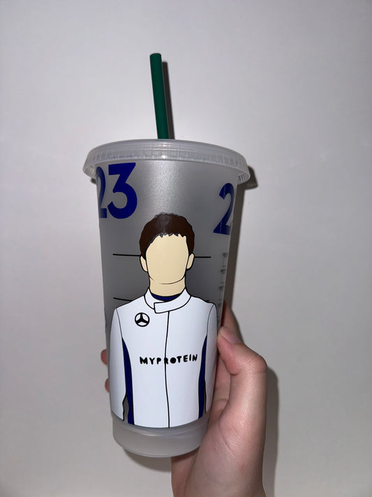 Alex Albon 2024 inspired Starbucks tumbler