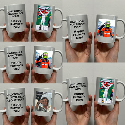 Fathers day f1 mugs themed mug