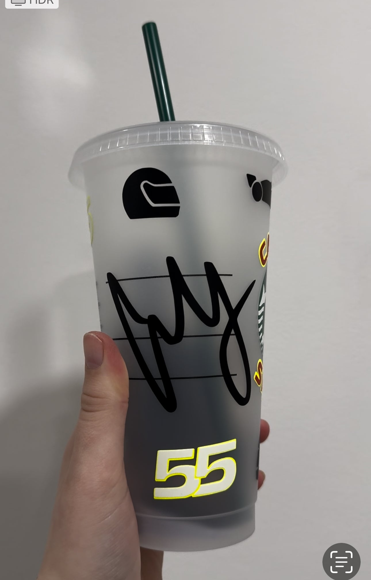 Carlos Sainz 2024 inspired Starbuck’s tumbler