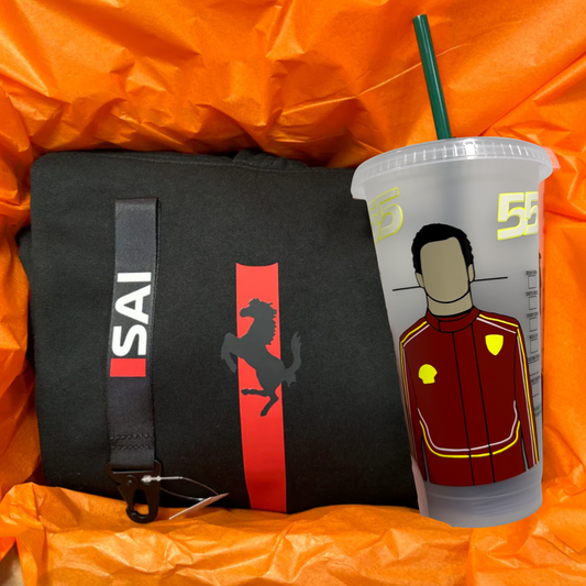 Carlos Sainz 2024 inspired gift set - Hoodie and Tumbler