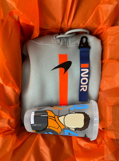 Lando Norris 2022 inspired gift set - Hoodie, Tumbler and wristlet