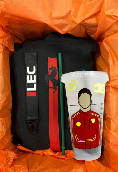 Charles Leclerc 2024 inspired gift set - Hoodie and Tumbler