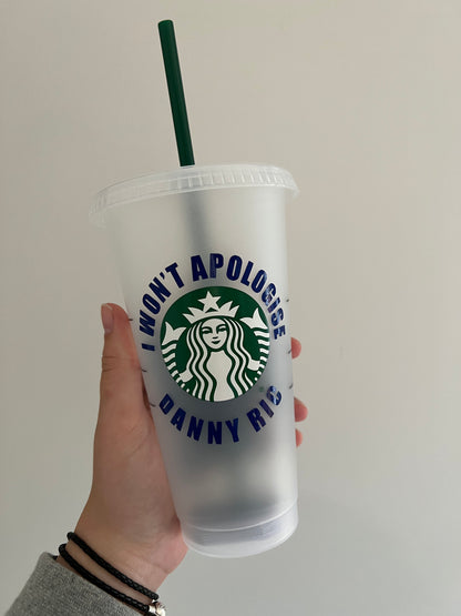 Daniel Ricciardo I won’t apologise inspired Starbucks tumbler