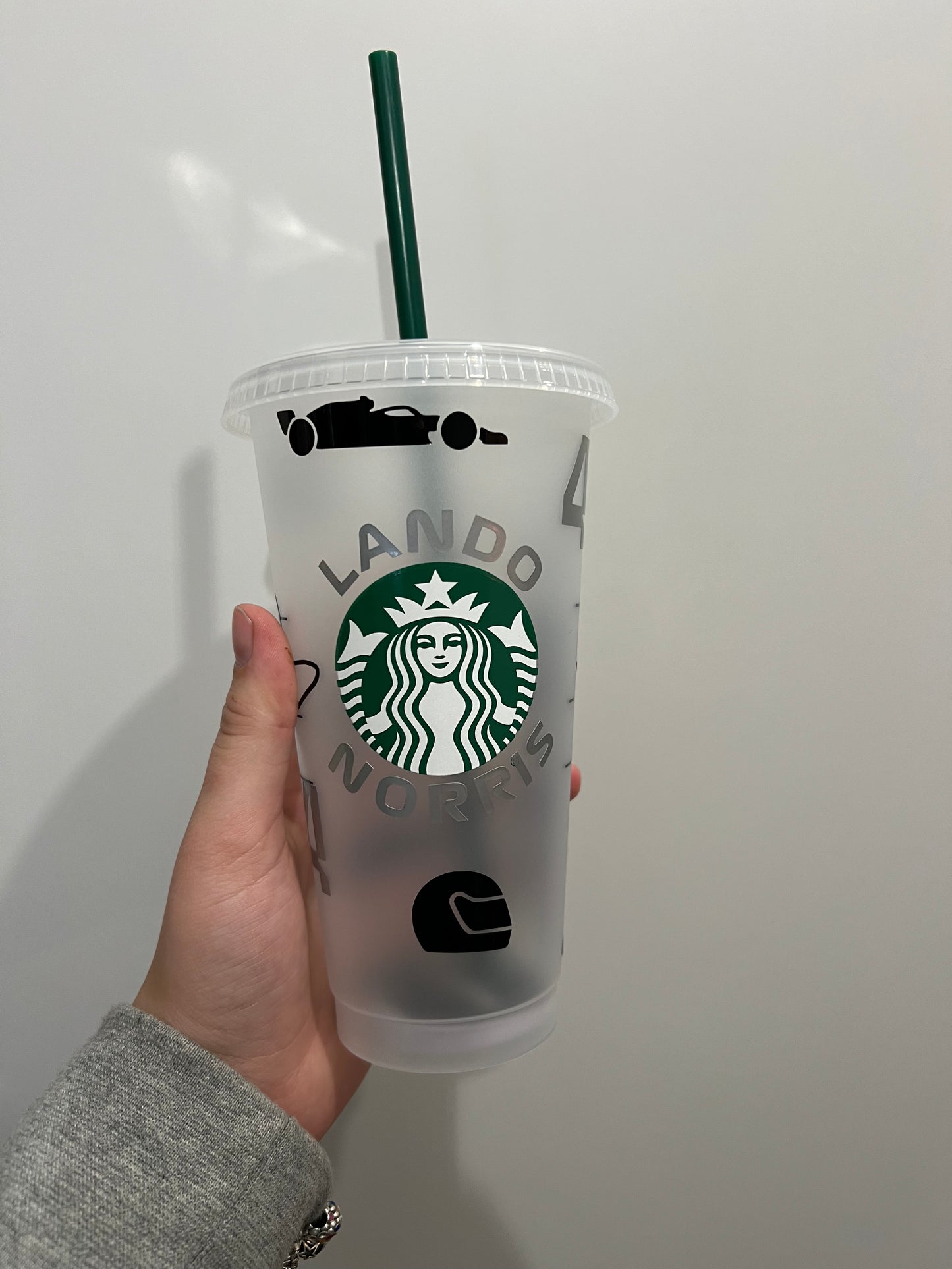 Lando norris 2023 silverstone inspired Starbucks tumbler.