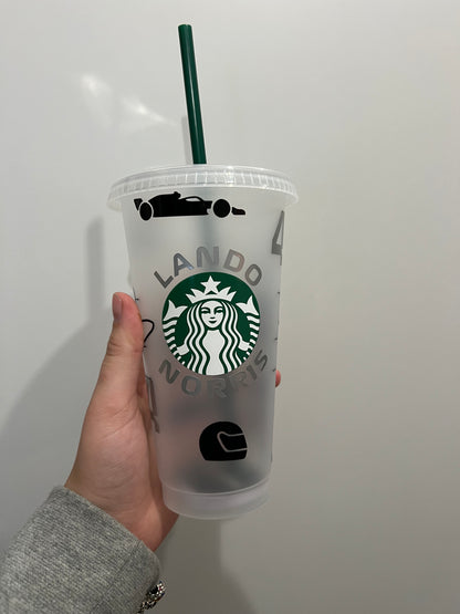 Lando norris 2023 silverstone inspired Starbucks tumbler.