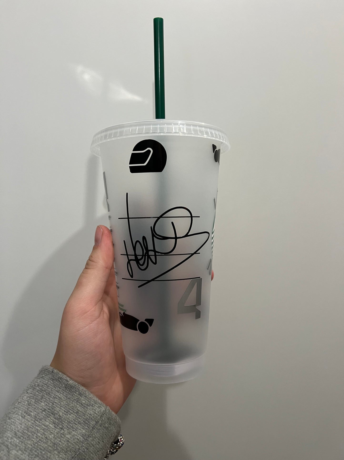 Lando norris 2023 silverstone inspired Starbucks tumbler.