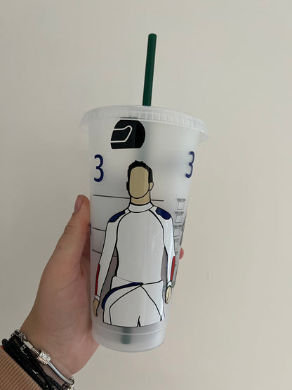 Daniel Ricciardo Alphatauri 2023 fireproof inspired Starbucks tumbler