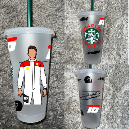 Charles Leclerc 2023 Monaco inspired Starbuck tumbler