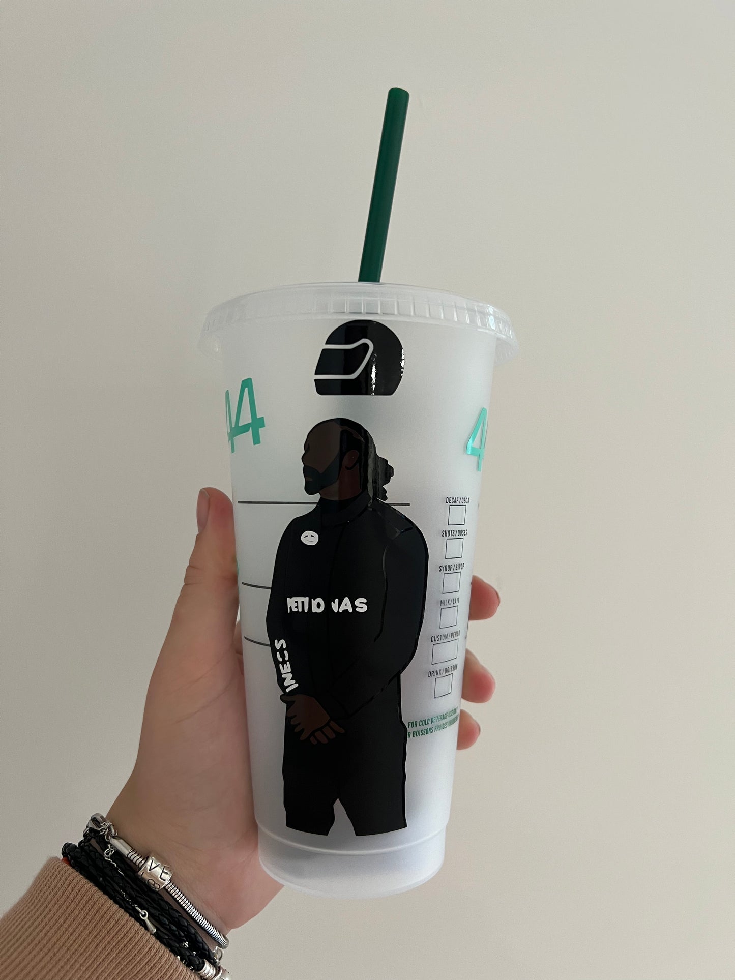 Lewis Hamilton inspired Starbuck tumbler