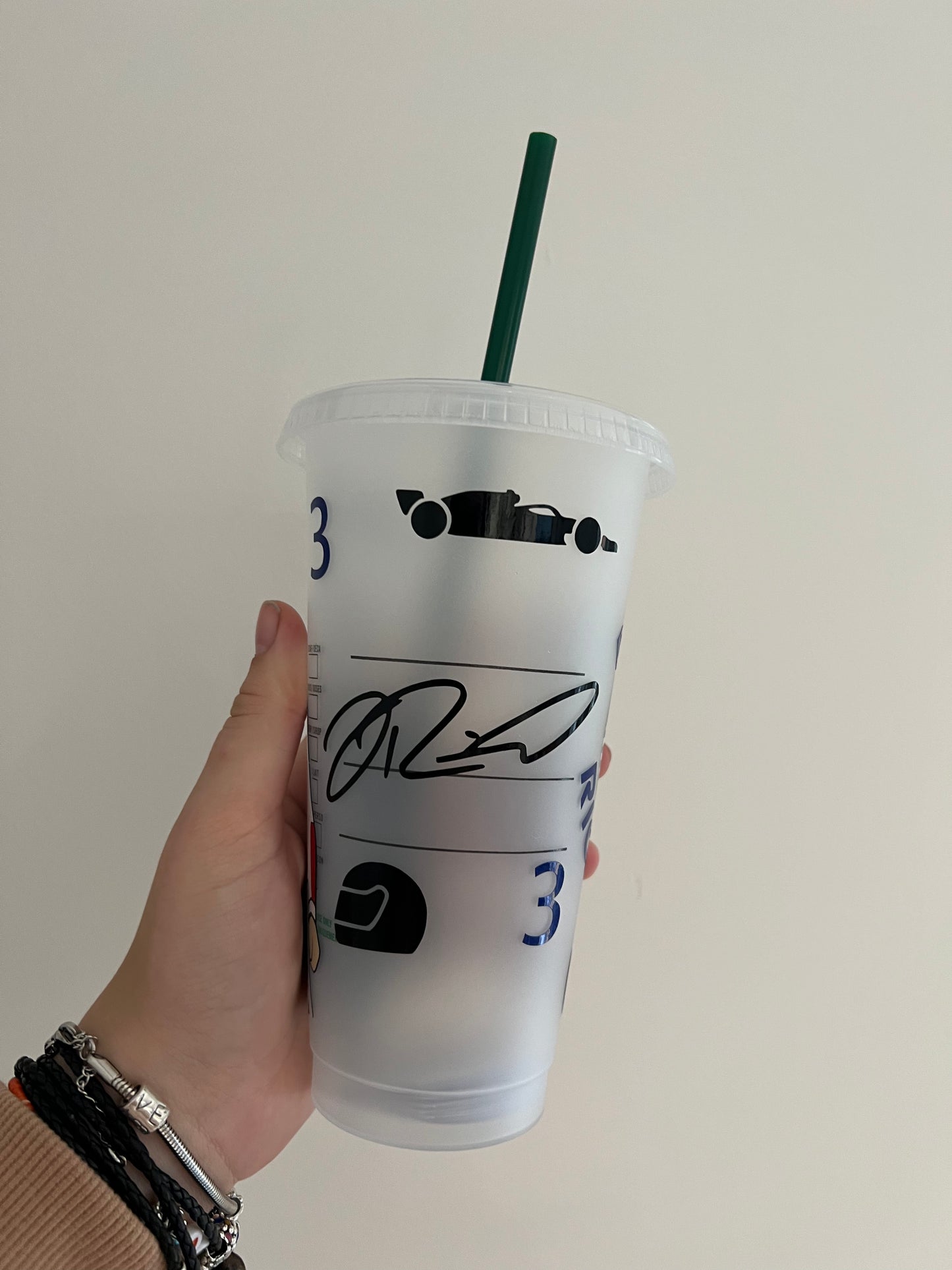 Daniel Ricciardo Alphatauri 2023 fireproof inspired Starbucks tumbler