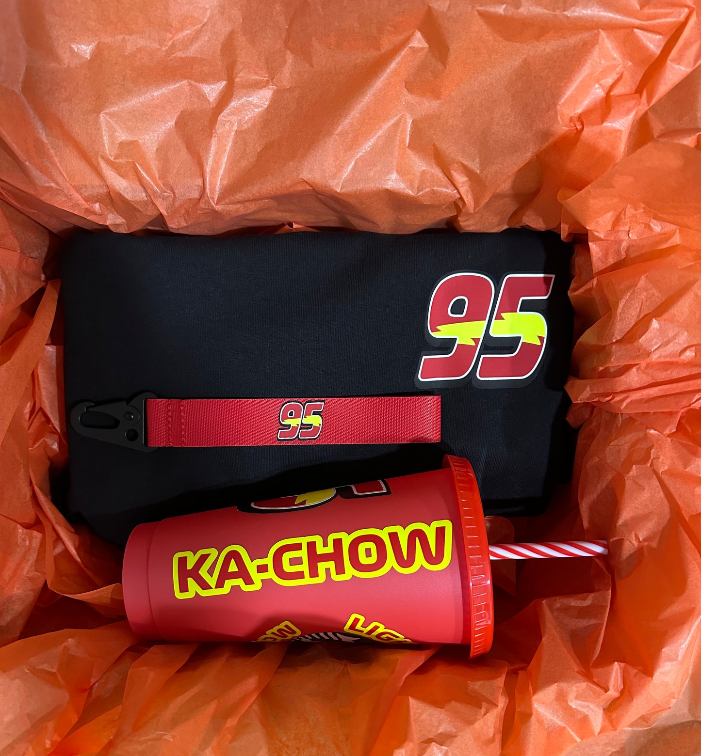 Lightning McQueen inspired gift set - t-shirt and Tumbler