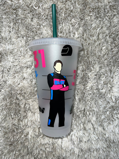 Esteban Ocon 2023 inspired Starbuck tumbler