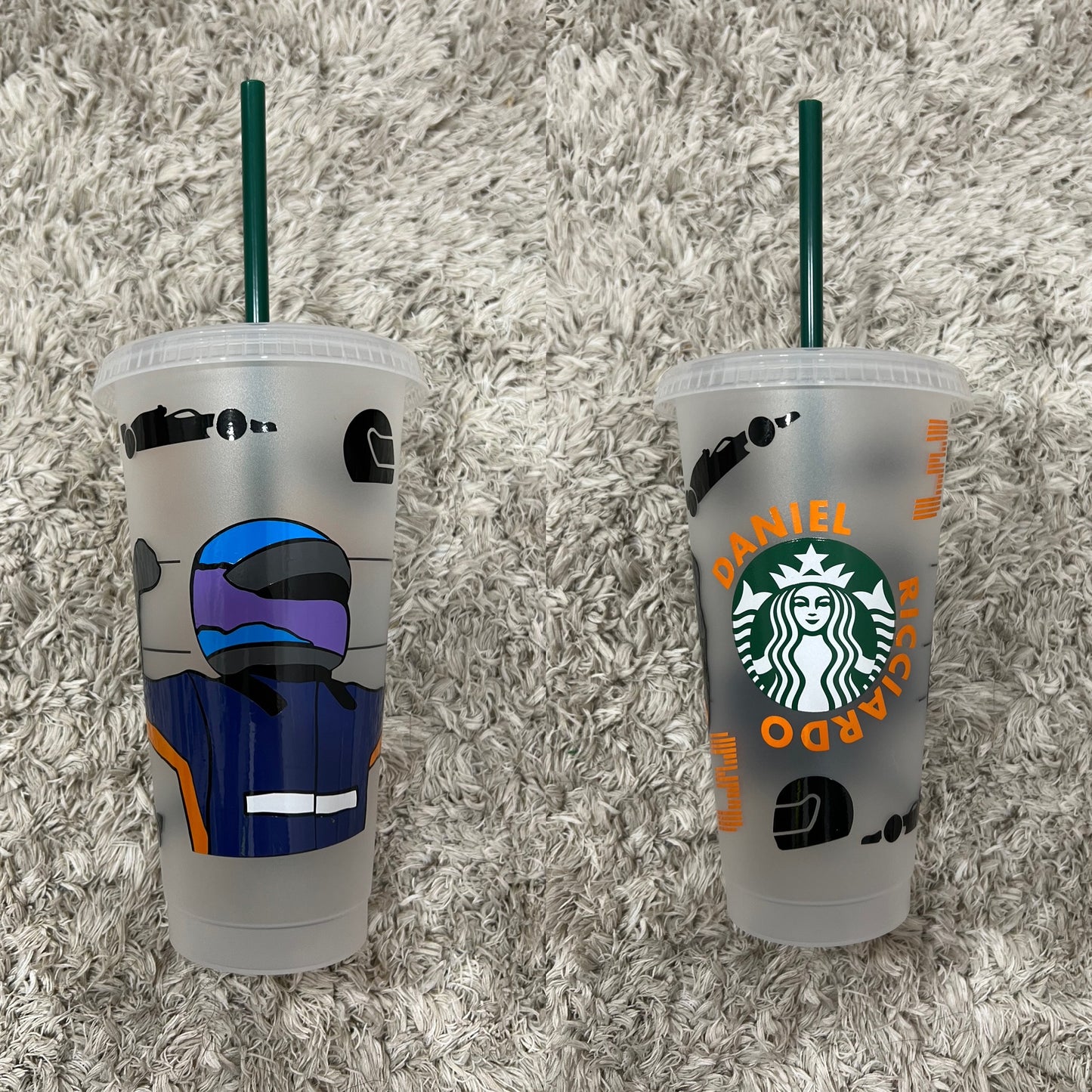 Daniel Ricciardo Helmet 2021 inspired Starbucks tumbler