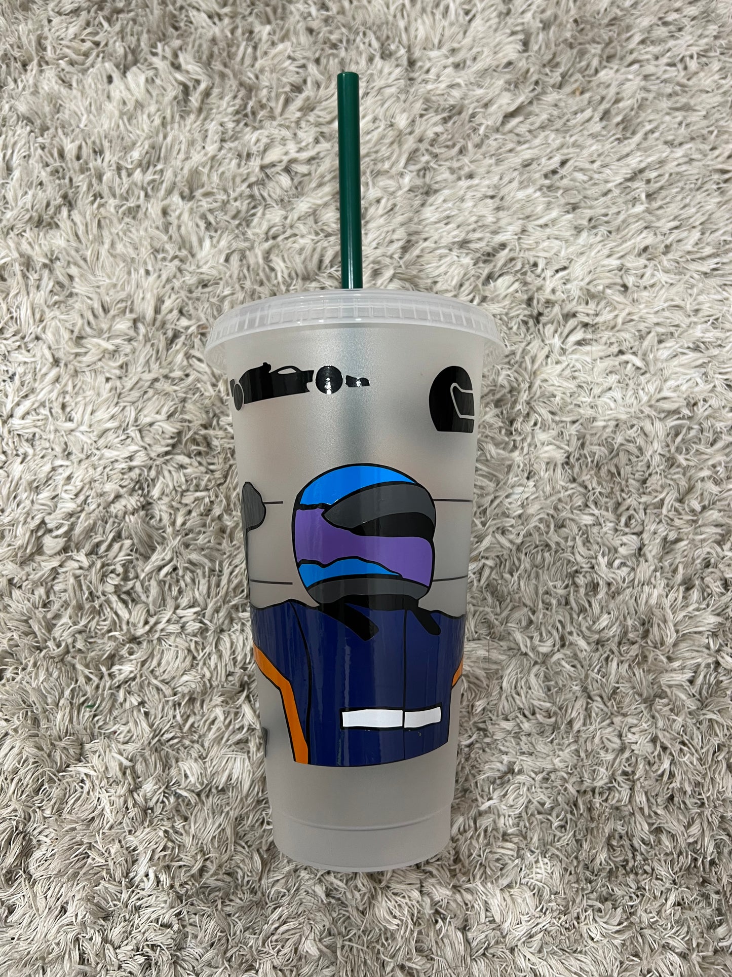 Daniel Ricciardo Helmet 2021 inspired Starbucks tumbler