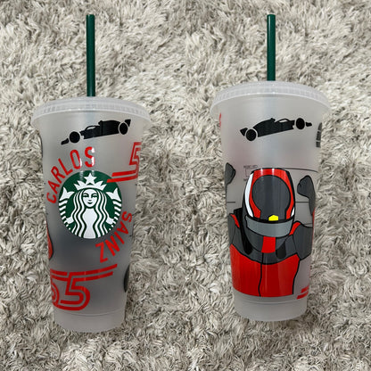 Carlos Sainz helmet inspired Starbuck’s tumbler