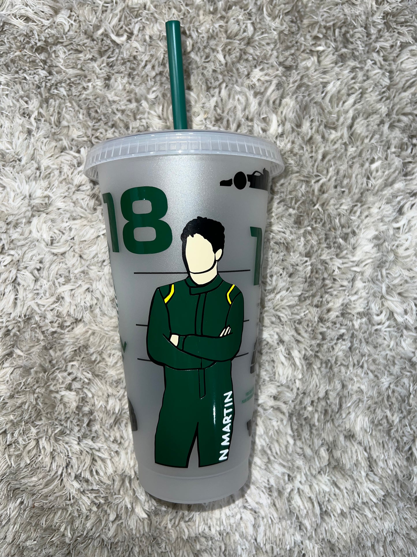 Lance Stroll 2023 inspired Starbuck tumbler