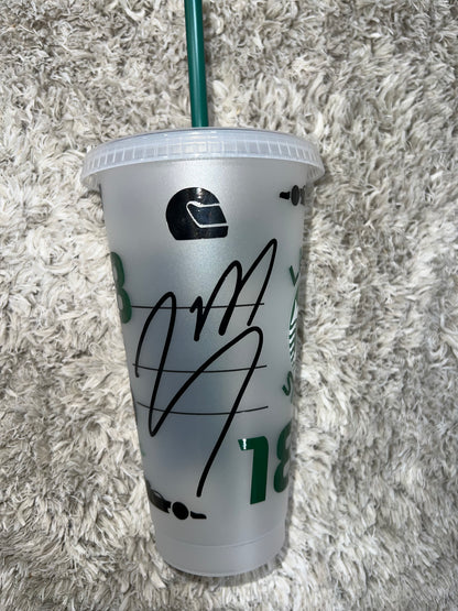 Lance Stroll 2023 inspired Starbuck tumbler