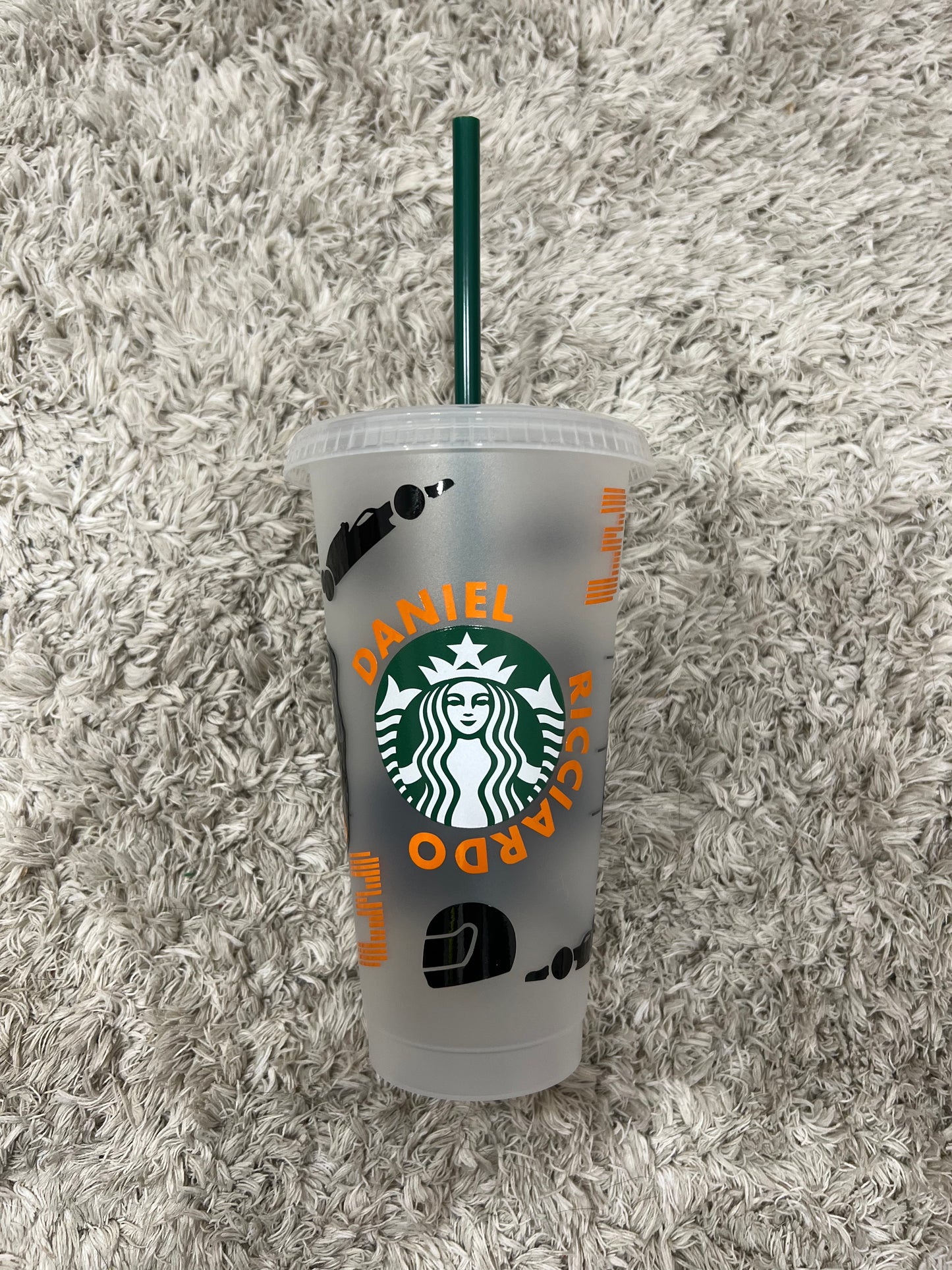 Daniel Ricciardo Helmet 2021 inspired Starbucks tumbler