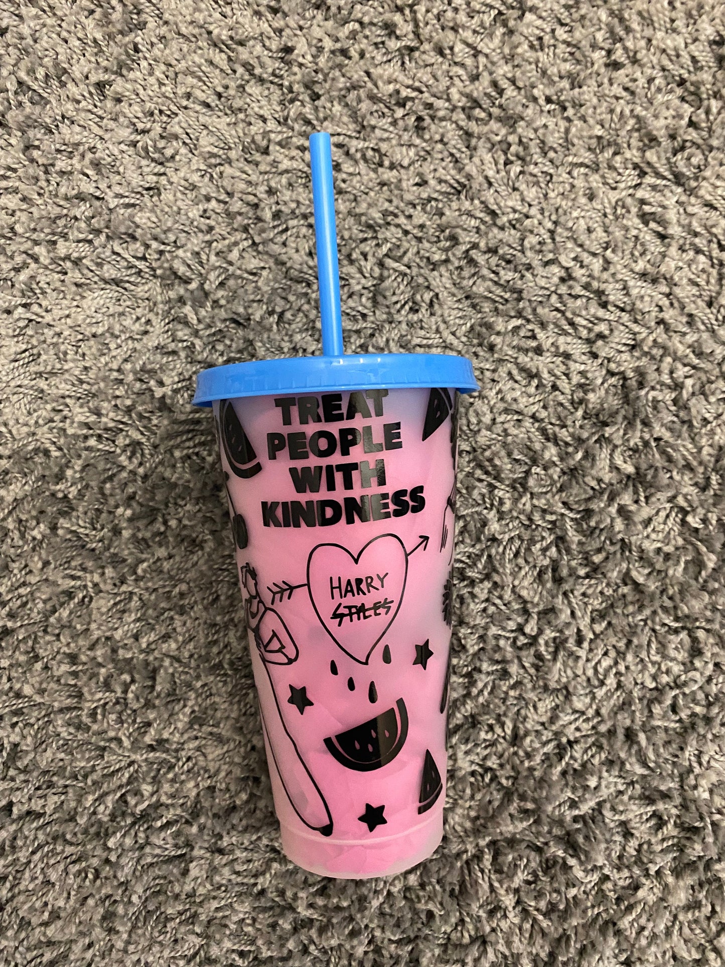 Harry Styles inspired colour changing tumbler