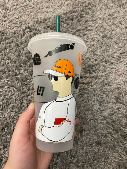 Lando Norris inspired Starbucks tumbler