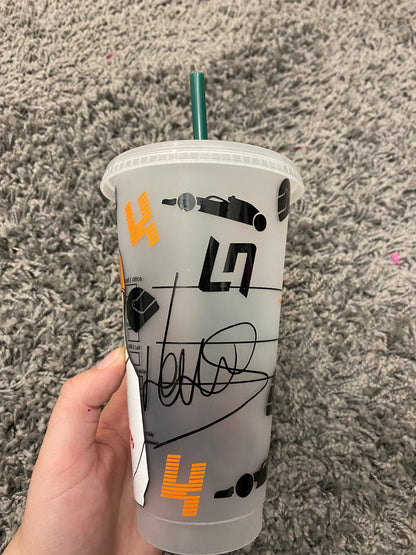 Lando Norris inspired Starbucks tumbler