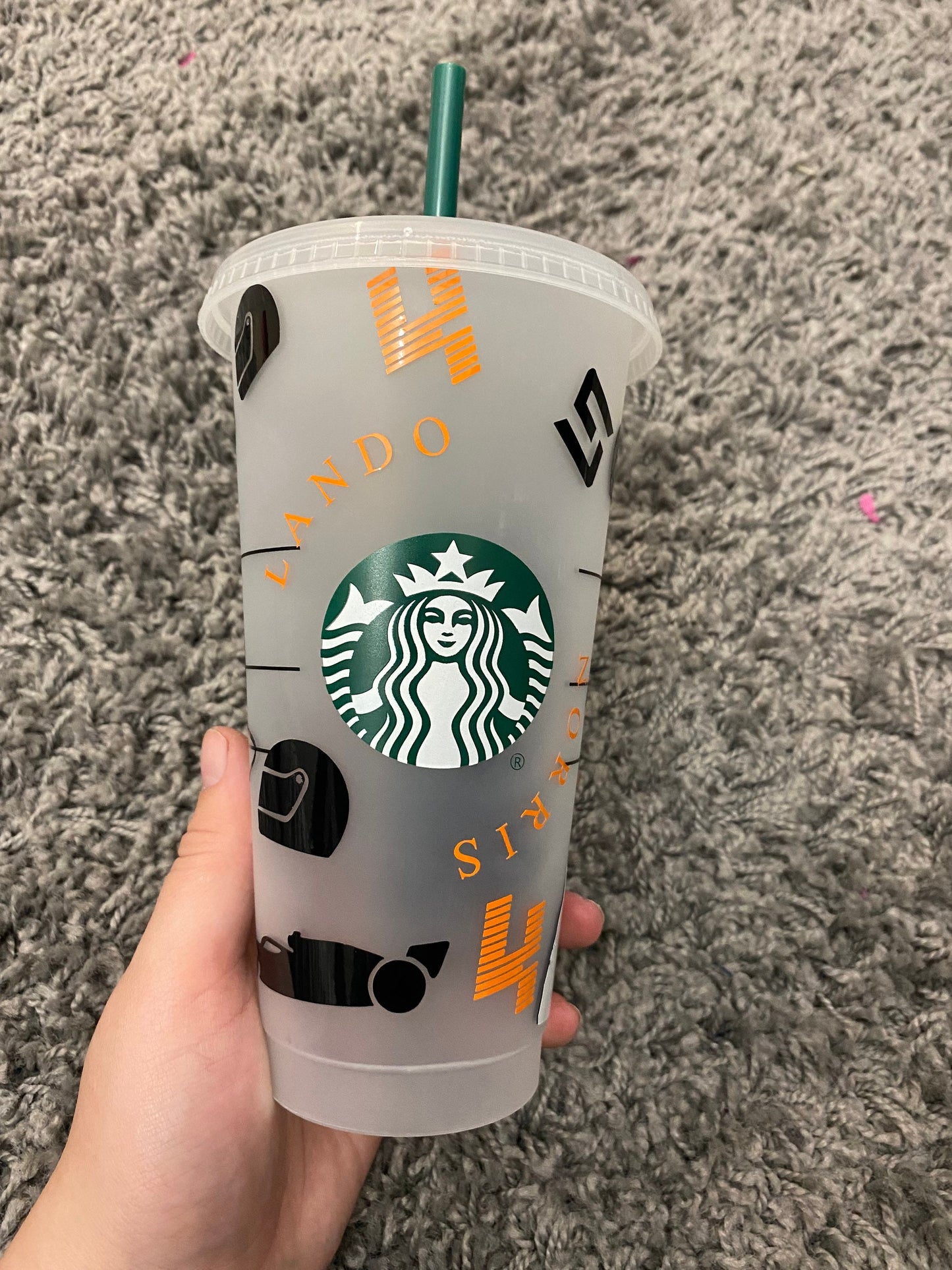 Lando Norris inspired Starbucks tumbler