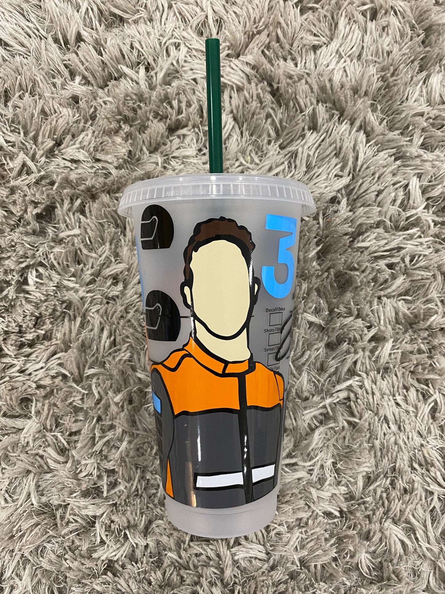 Daniel Ricciardo 2022 inspired Starbucks tumbler