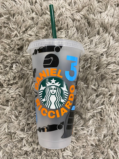 Daniel Ricciardo 2022 inspired Starbucks tumbler