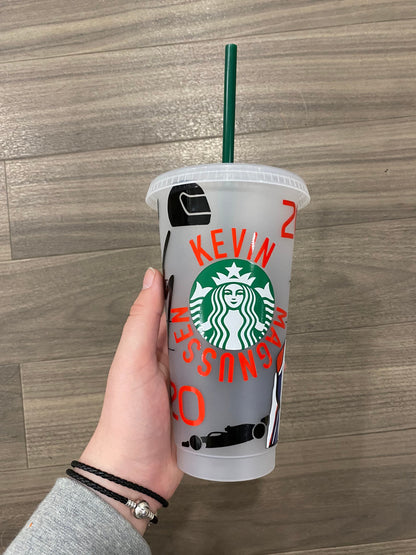 Kevin magnussen inspired starbuck tumbler