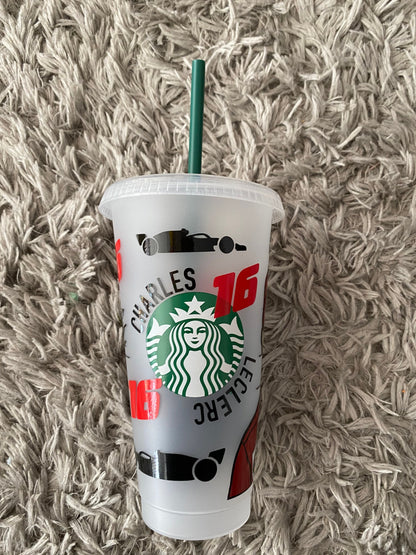 Charles leclerc 21 inspired Starbucks tumbler