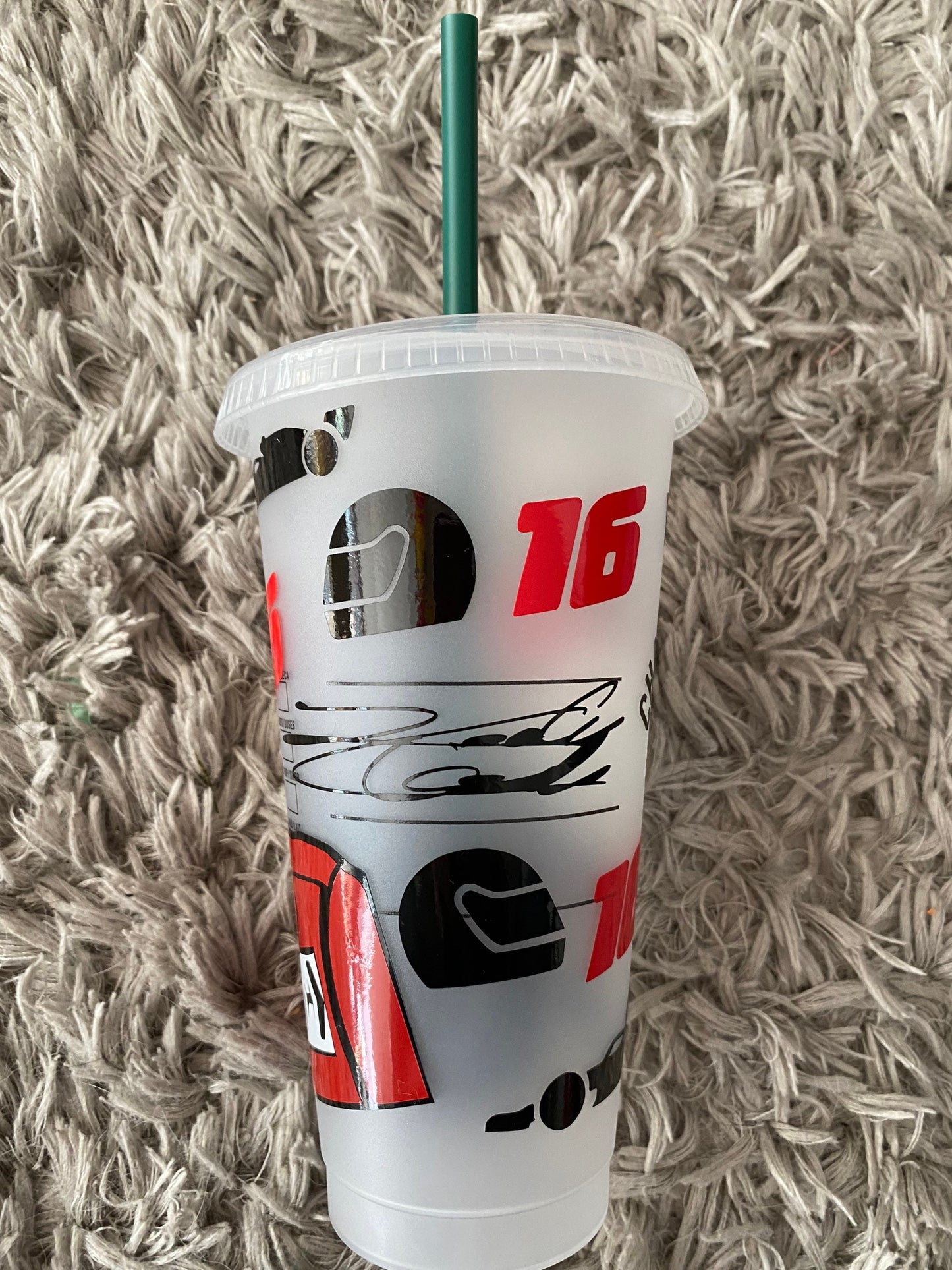 Charles leclerc 21 inspired Starbucks tumbler