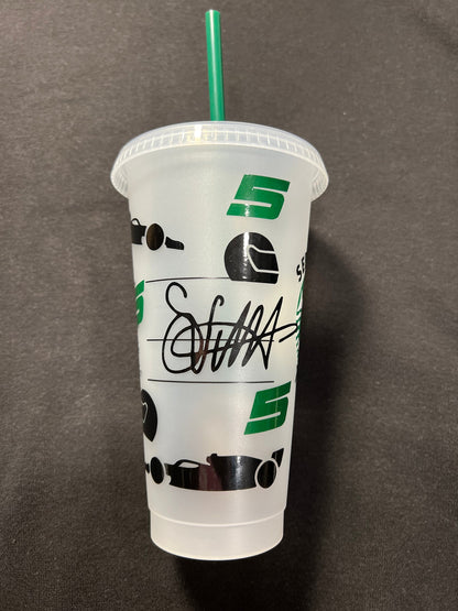 Sebastian vettel  2022 inspired Starbucks tumbler.