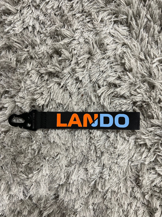 Lando Norris full name  inspired wristlet keychain.