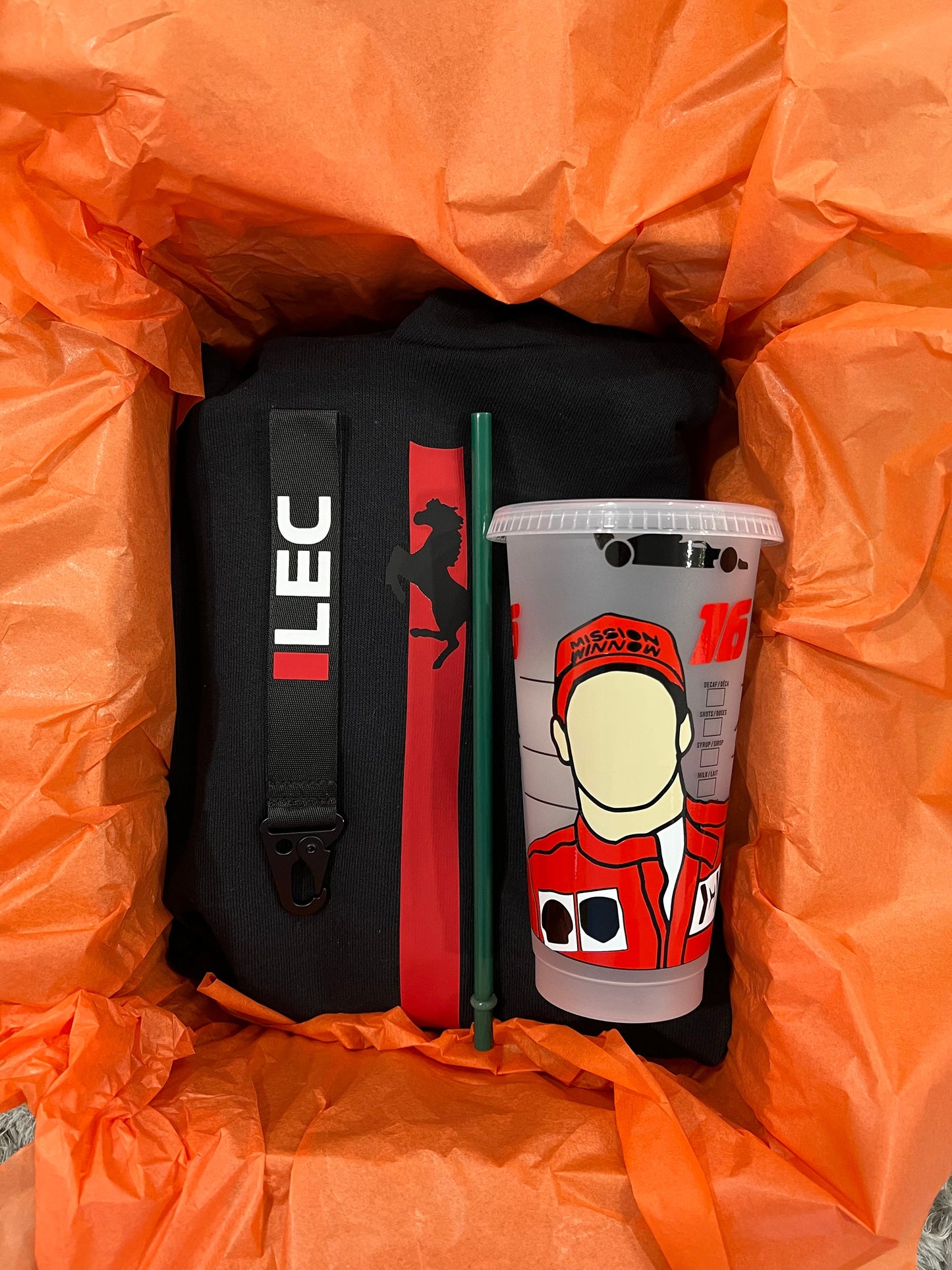 Charles Leclerc 2021 inspired gift set - Hoodie and Tumbler