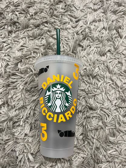 Daniel Ricciardo 2020 inspired Starbucks tumbler