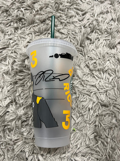 Daniel Ricciardo 2020 inspired Starbucks tumbler