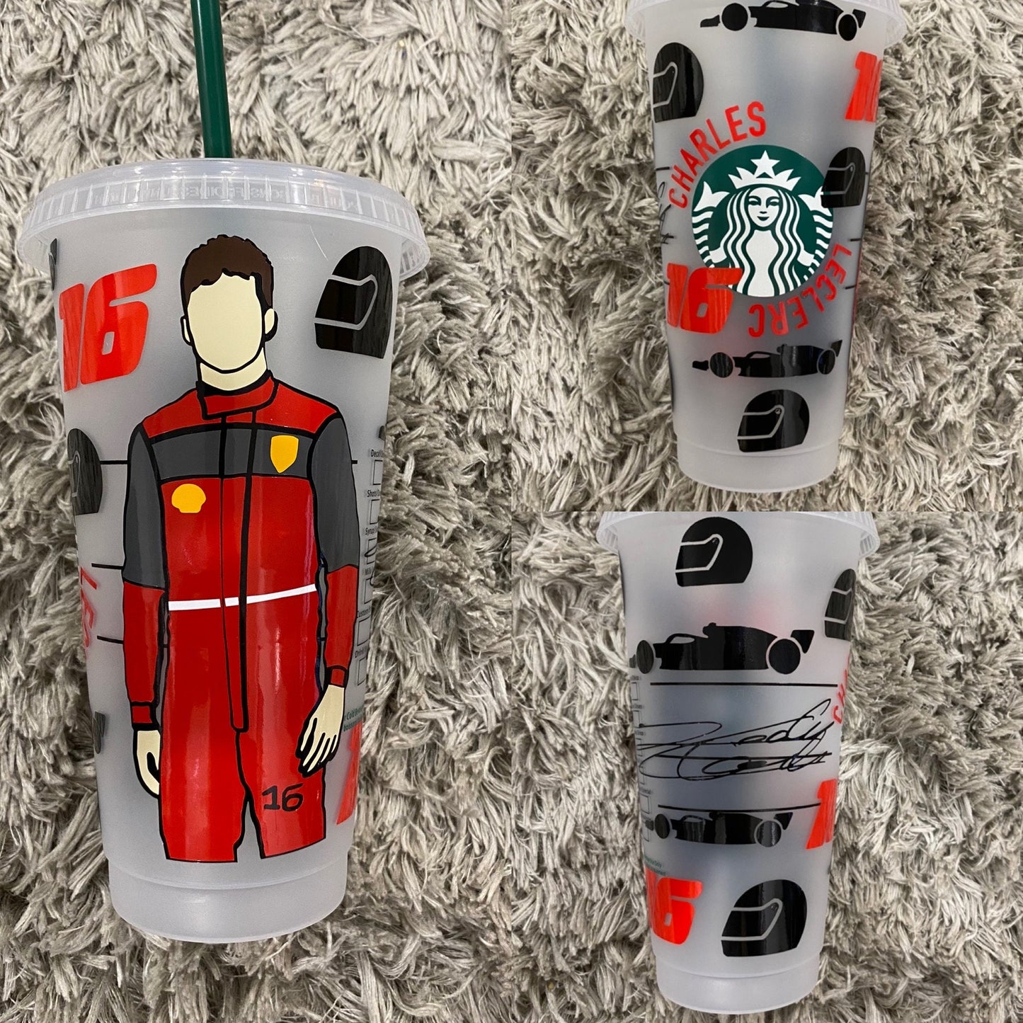 Charles Leclerc inspired 2022 Starbucks Tumbler