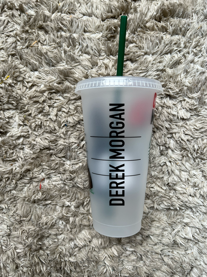 Derek Morgan inspired Starbucks tumbler